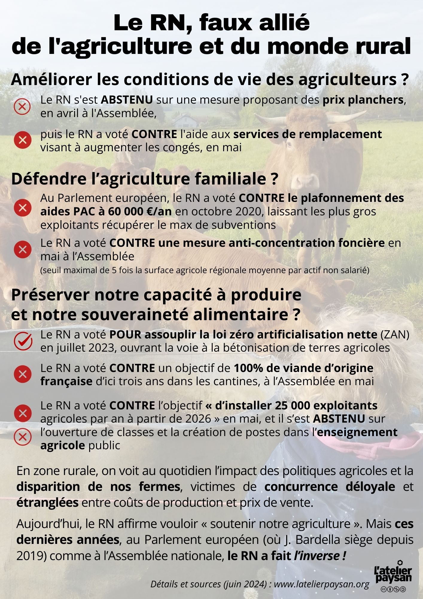 Tract "Le RN faux ami de l'agriculture" version image pour diffusion numérique