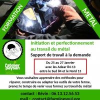 Formation initiation au travail du métal - spécial brouette et travaux libres